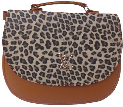 

Goldeno Girls Casual Brown PU Sling Bag