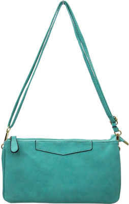 

Heels & Handles Women Casual Green PU Sling Bag