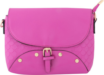 

Priya Exports Women Casual Pink Leatherette Sling Bag
