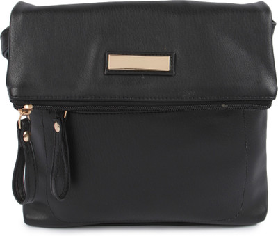 

Kleio Women Casual Black PU Sling Bag