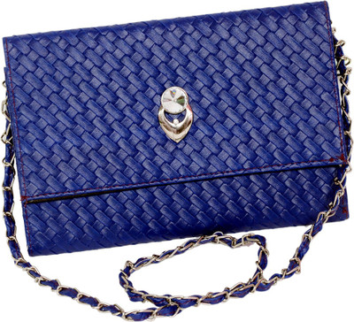 

D Jindals Women Formal Blue PU Sling Bag