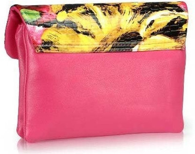

Lino Perros Women Casual Pink PU Sling Bag