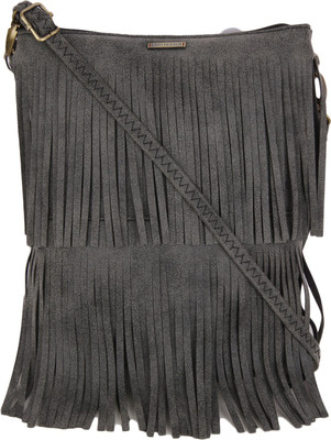 

Lino Perros Women Casual Grey Leatherette Sling Bag