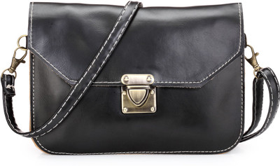 

Bags Craze Women Formal Black PU Sling Bag
