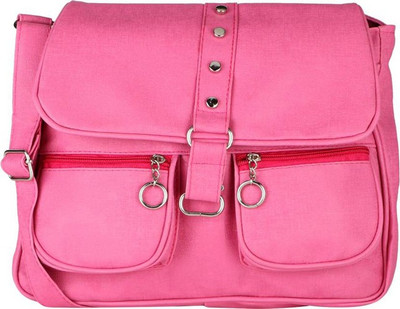Sr Sales Girls Casual Pink PU Sling Bag