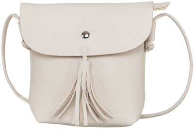 

Peaubella Girls Casual Beige Genuine Leather Sling Bag