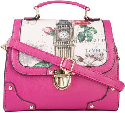 

Legal Bribe Women Casual Pink PU Sling Bag
