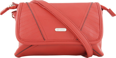 

Lavie Women Formal Red PU Sling Bag