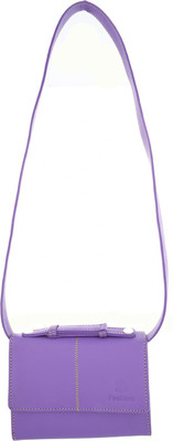 

Fashion Leather Women Purple Leatherette Messenger Bag