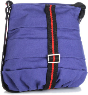 

Home Heart Girls Casual Blue Canvas Sling Bag