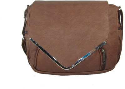 

Raju purse collection Women Casual Brown PU Sling Bag