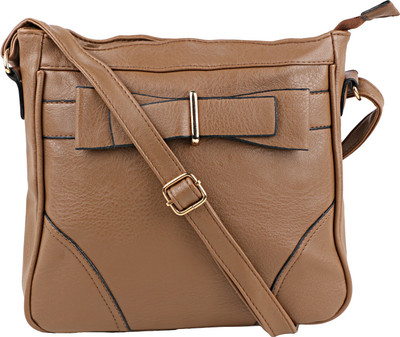 

Satchel Women Casual Brown PU Sling Bag