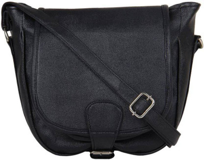 

Goldeno Girls Casual Black PU Sling Bag