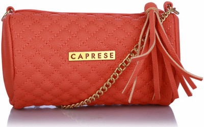 

Caprese Women Evening/Party Orange Leatherette Sling Bag