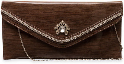 

Skyways Women Evening/Party Brown PU Sling Bag