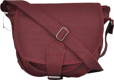 

Solly Women Casual Maroon PU Sling Bag
