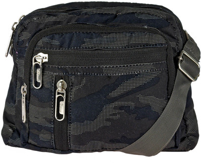 

JG Shoppe Men Casual Black Polyester Sling Bag