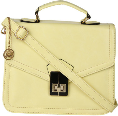 

Moedbuille Women Casual Yellow PU Sling Bag
