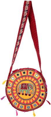 

Rajrang Women Casual Yellow Cotton Sling Bag