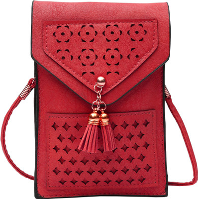 

Hawai Girls Casual Red PU Sling Bag