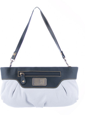 

Second Skin Women Casual White Genuine Leather Sling Bag
