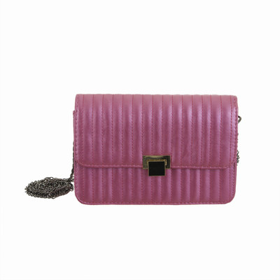 

Peaubella Women Formal Pink PU Sling Bag