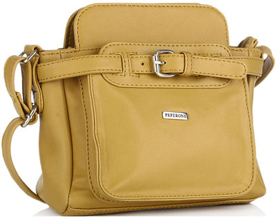 

Peperone Women Casual Brown PU Sling Bag