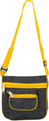 

Glitters Girls Casual Black, Yellow Canvas Sling Bag