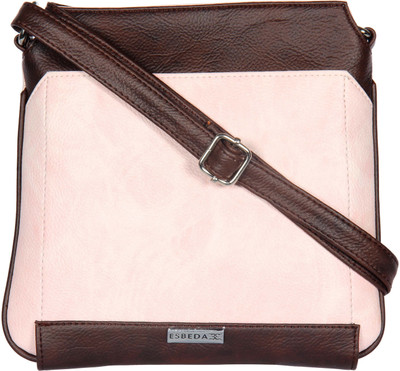 

Esbeda Women Casual Pink Leatherette Sling Bag