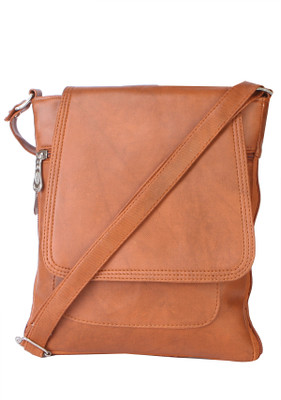 

Skyways Men & Women Casual Brown Leatherette Sling Bag