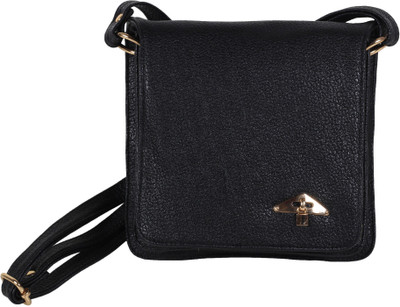 

WEBHIN Women Casual Black PU Sling Bag