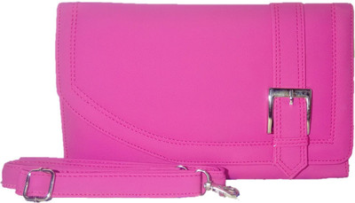 

Belle Girls Casual Pink PU Sling Bag