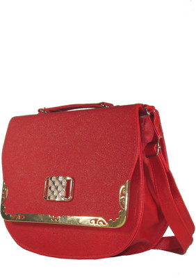 

Raju purse collection Girls Casual Red PU Sling Bag