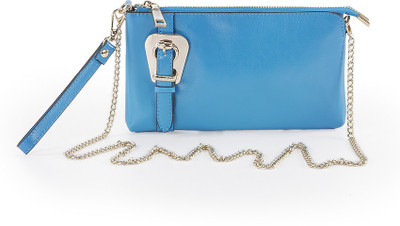 

FT Women Formal Blue Genuine Leather Sling Bag