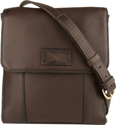 

Hidesign Men Formal Brown Genuine Leather Sling Bag