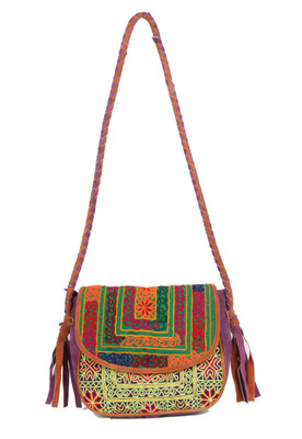 

Jaipur Textiles Hub Women Multicolor Genuine Leather Sling Bag