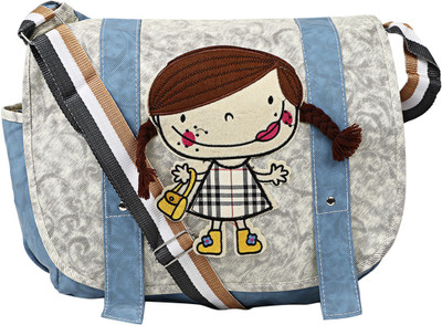 

Coash Women Grey, Blue PU Sling Bag, Blue;grey