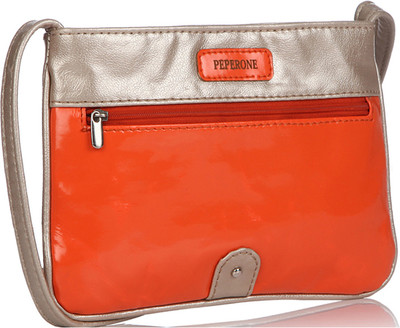 

Peperone Women Casual Orange PU Sling Bag
