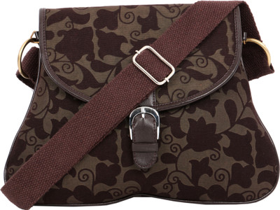 

Pickpocket Women Casual Brown Canvas Sling Bag