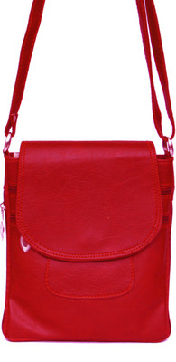 

Zasmina Girls Casual Red Leatherette, PU Sling Bag