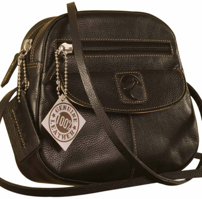 

eZeeBags Women Casual Black Genuine Leather Sling Bag