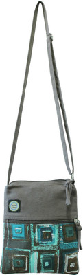 

Anekaant Women Casual Grey Canvas Sling Bag