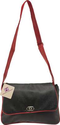 

Fashion Knockout Women Casual Black PU Sling Bag