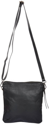 

UR CLASS Girls Casual Black Genuine Leather Sling Bag