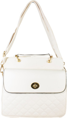 

Heels & Handles Women Casual White Leatherette Sling Bag