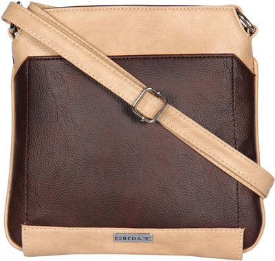 

Esbeda Women Casual Brown Leatherette Sling Bag