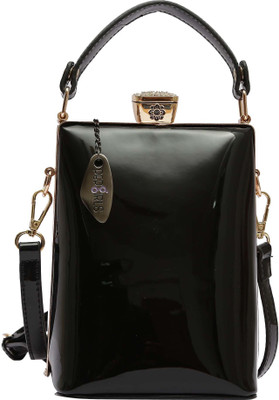 

Pepgirls Girls Casual Black Leatherette Sling Bag