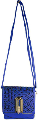 

Heels & Handles Women Casual Blue Leatherette Sling Bag