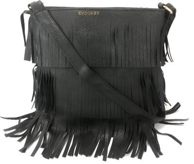 

Evookey Women Casual Black PU Sling Bag