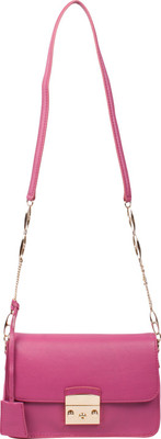 

RI2K Women Casual Pink Genuine Leather, Polyester Sling Bag
